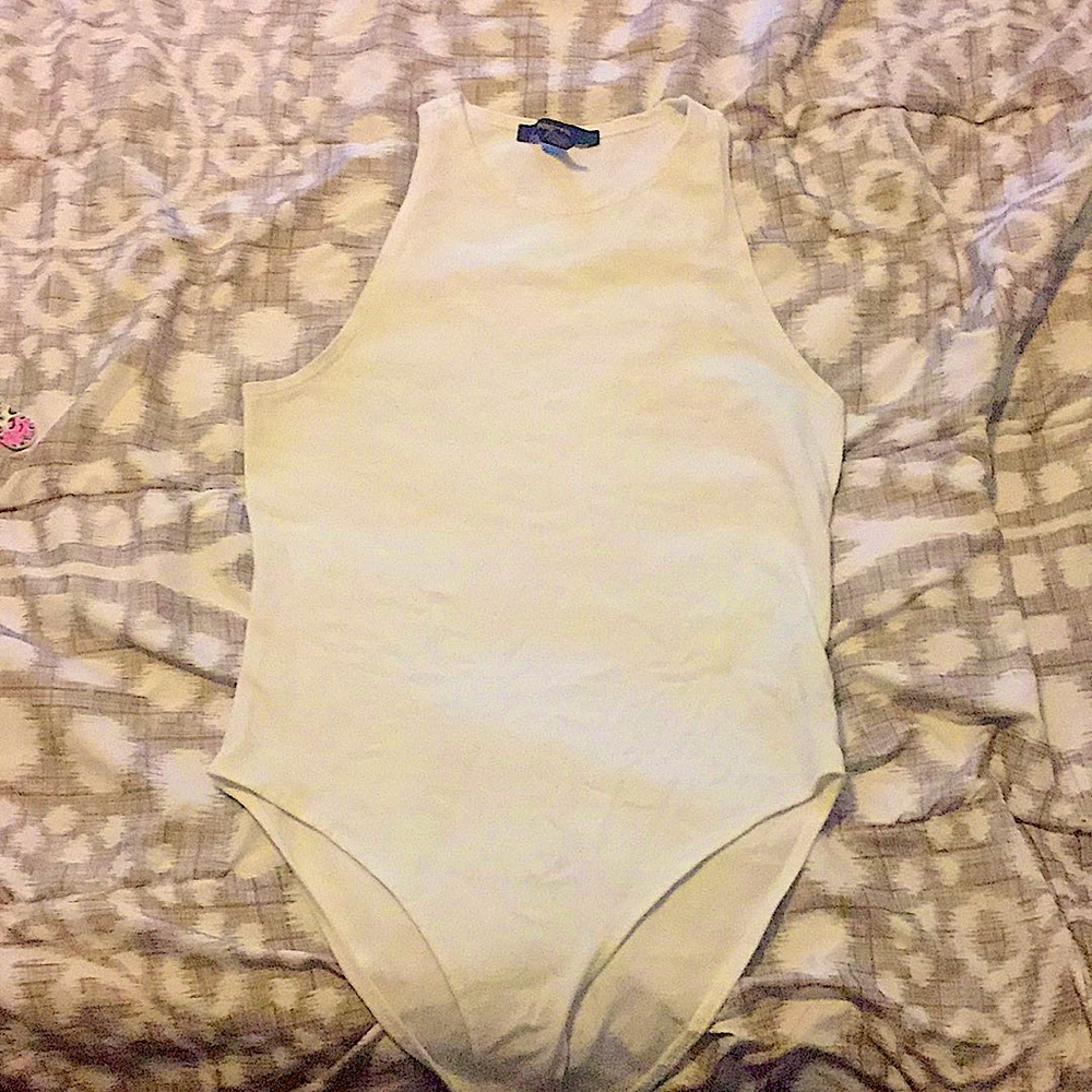 Plain White Tank Top Bodysuit